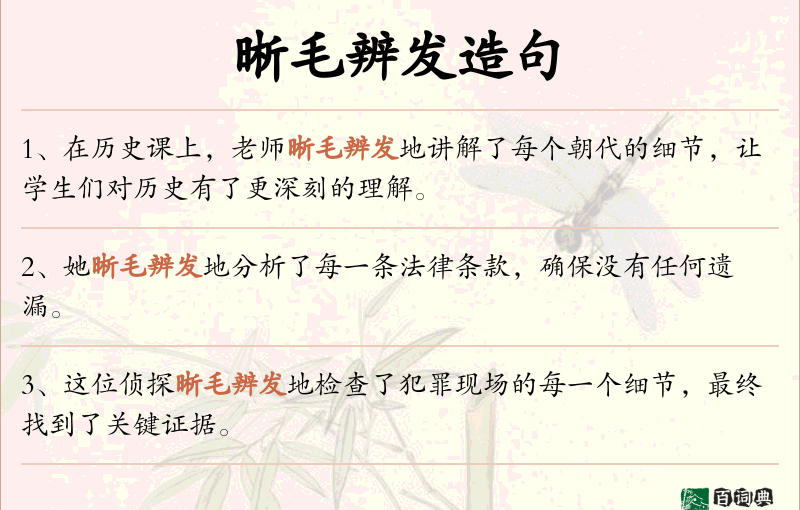 晰毛辨发
