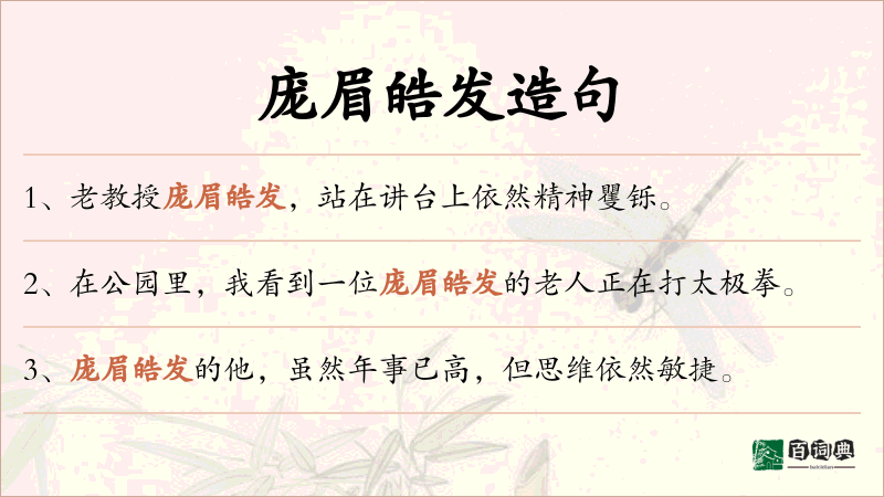 庞眉皓发