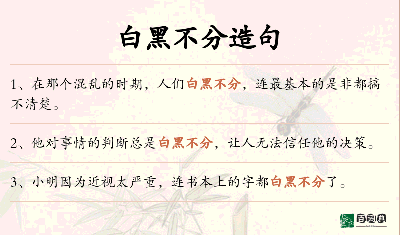 白黑不分