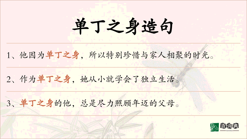 单丁之身