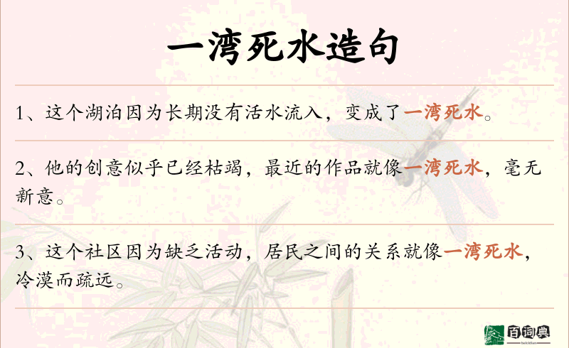 一湾死水