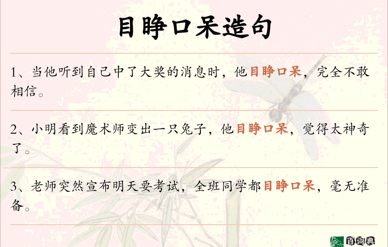 目睁口呆