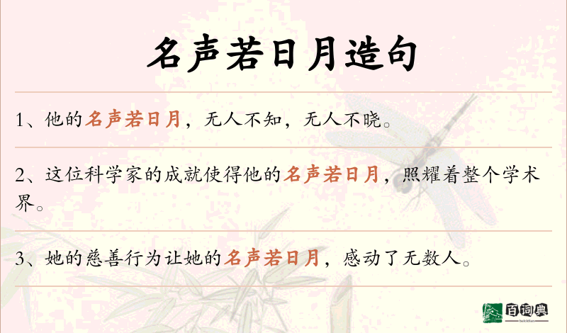 名声若日月