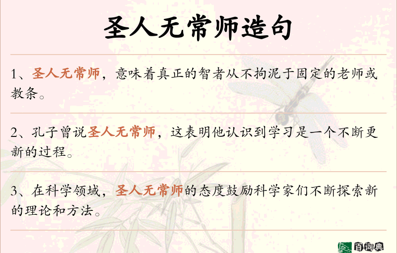 圣人无常师