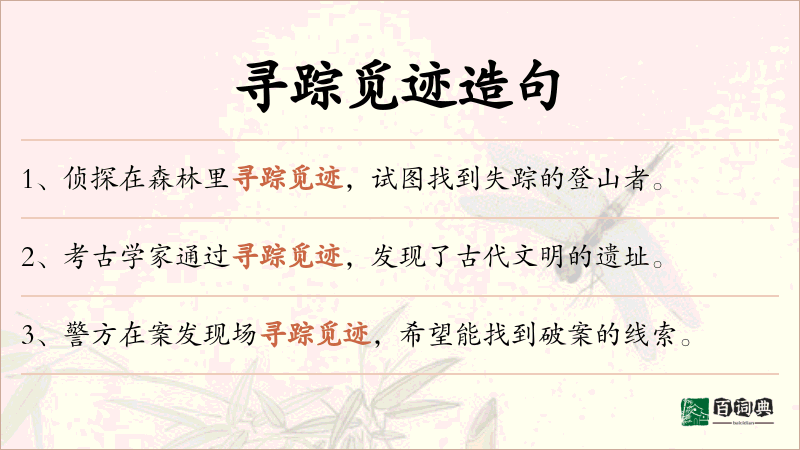 寻踪觅迹