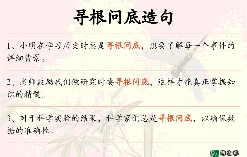 寻根问底