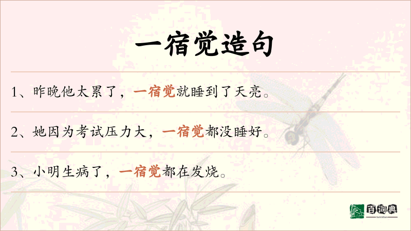 一宿觉