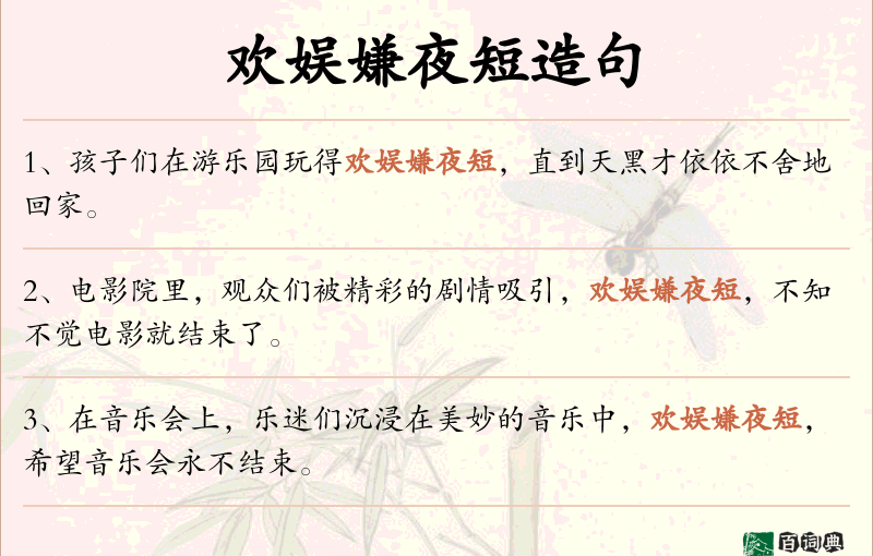 欢娱嫌夜短