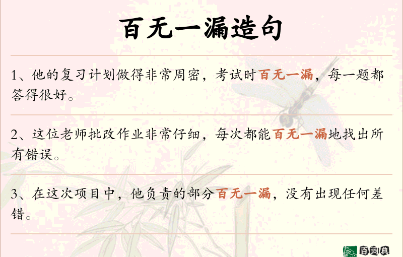百无一漏