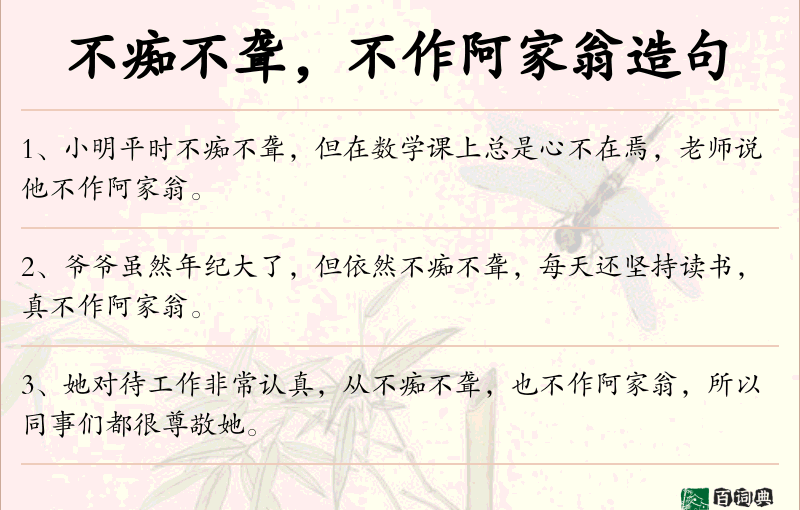 不痴不聋，不作阿家翁