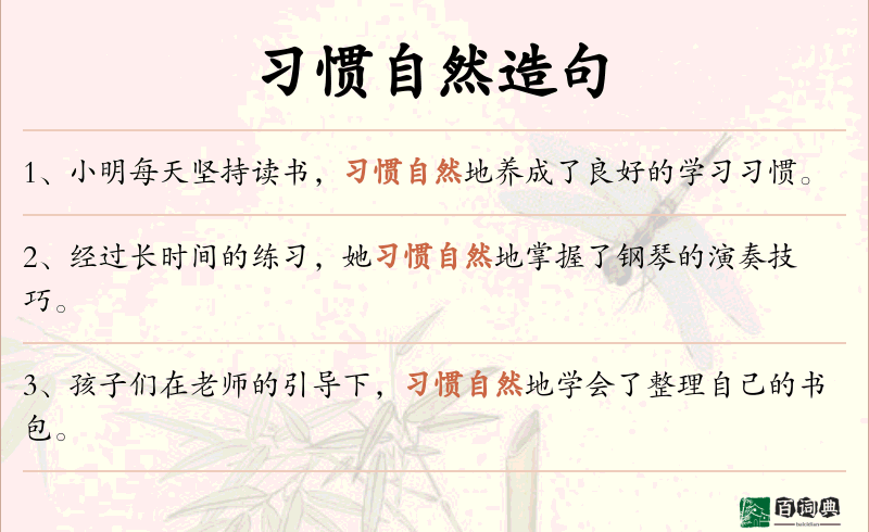 习惯自然