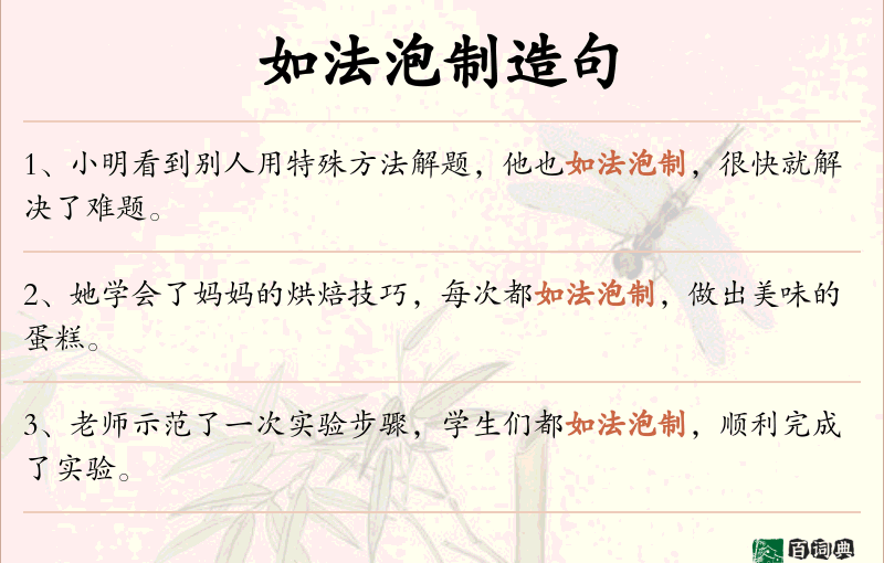 如法泡制