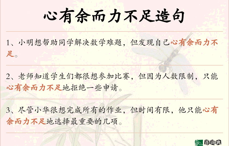 心有余而力不足