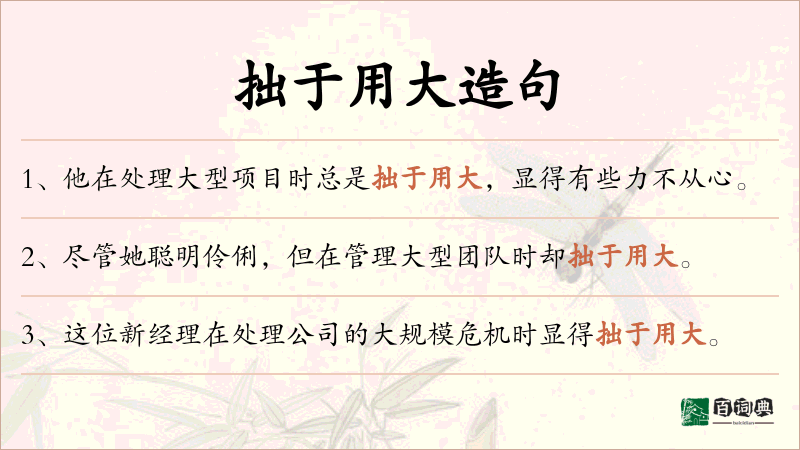 拙于用大