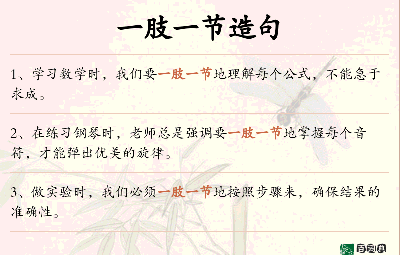 一肢一节