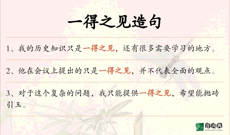 一得之见