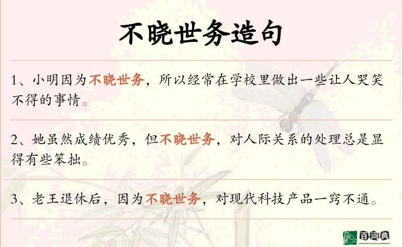 不晓世务