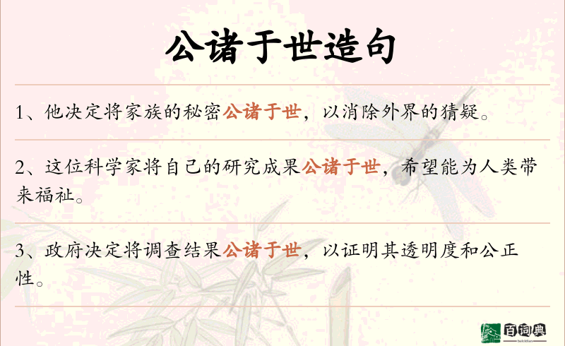 公诸于世