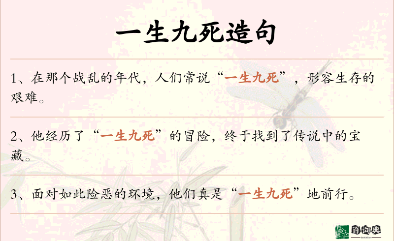 一生九死