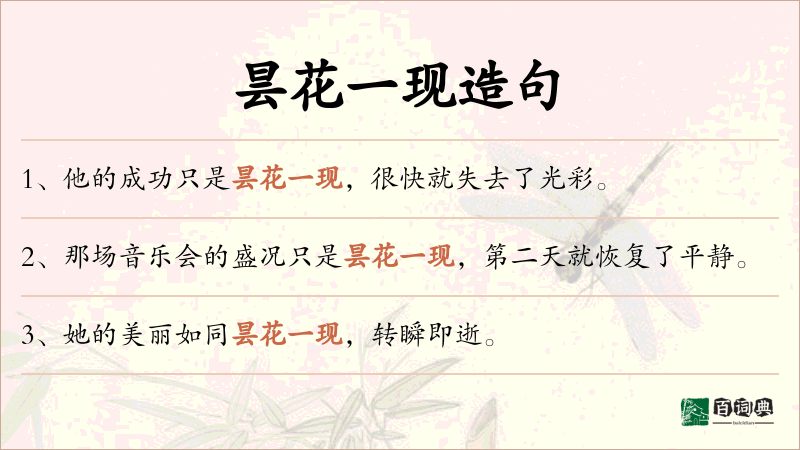 昙花一现