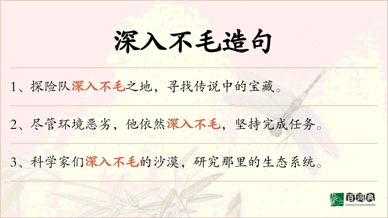 深入不毛