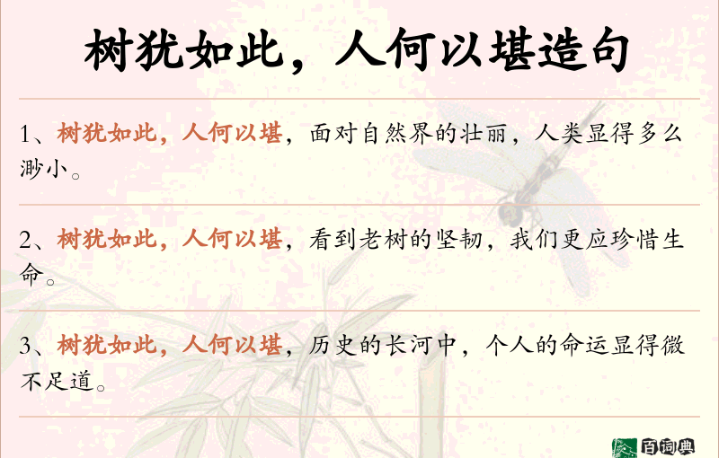 树犹如此，人何以堪