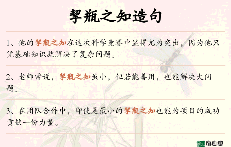 挈瓶之知
