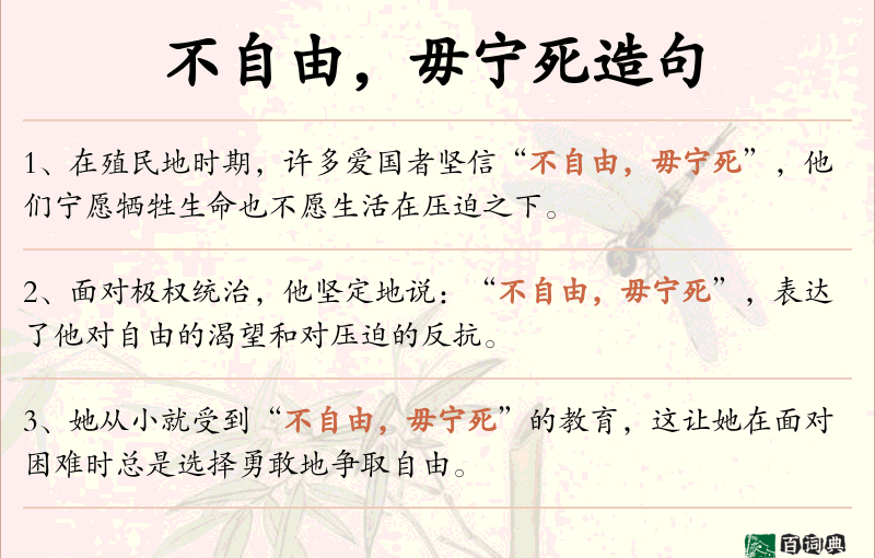 不自由，毋宁死