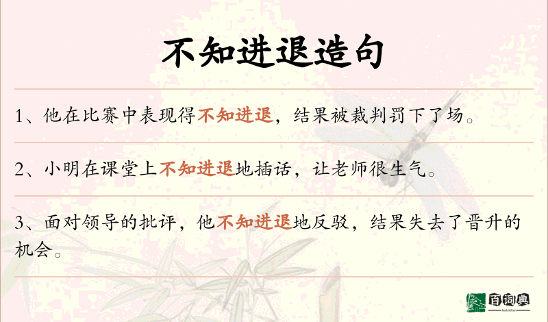不知进退