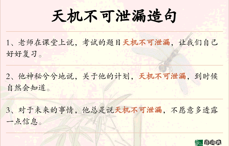 天机不可泄漏