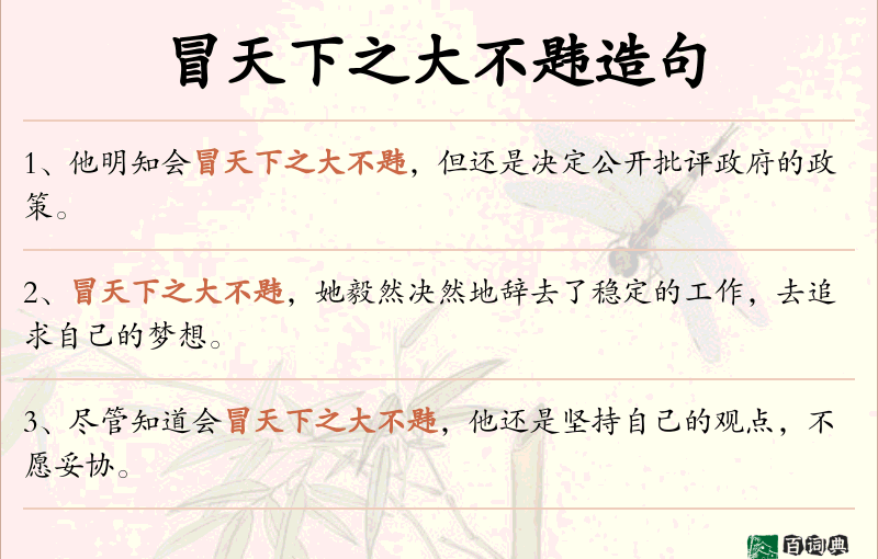 冒天下之大不韪