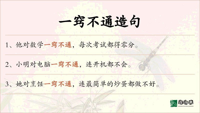一窍不通