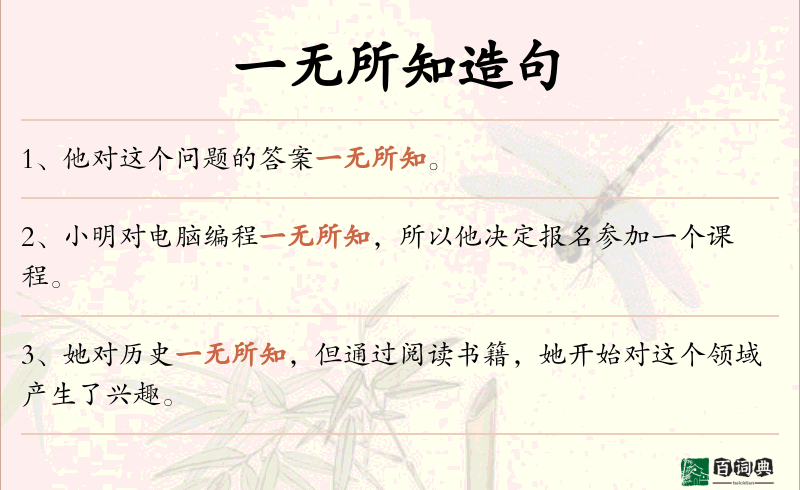 一无所知