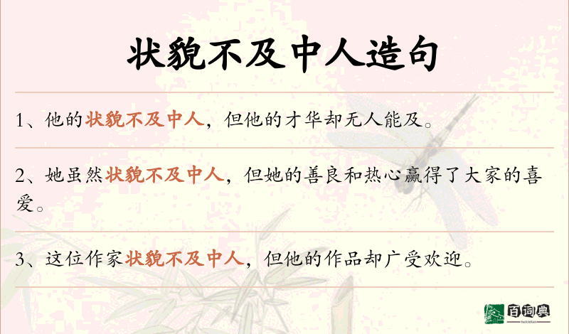 状貌不及中人