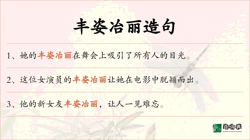 丰姿冶丽