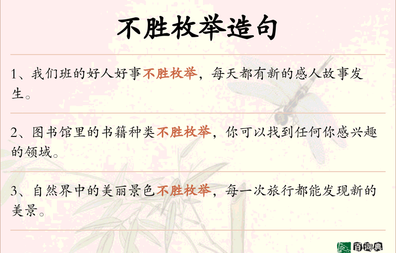 不胜枚举