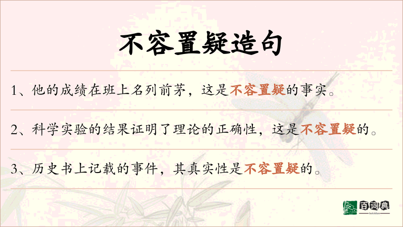 不容置疑
