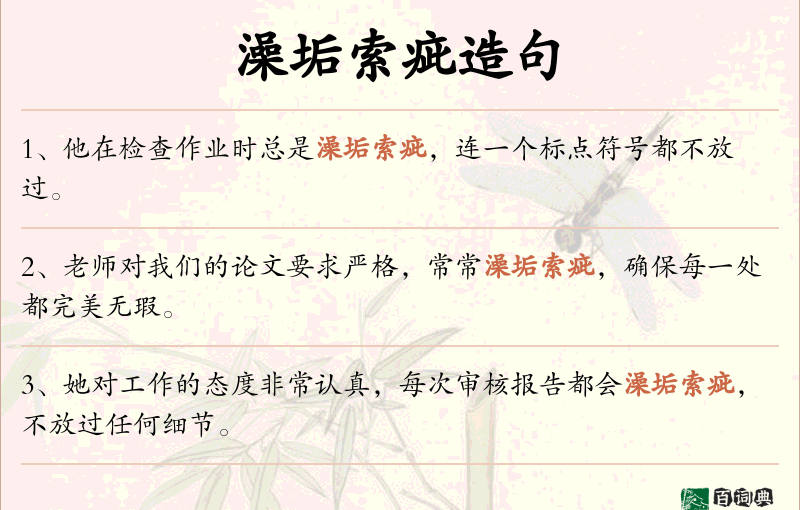 澡垢索疵