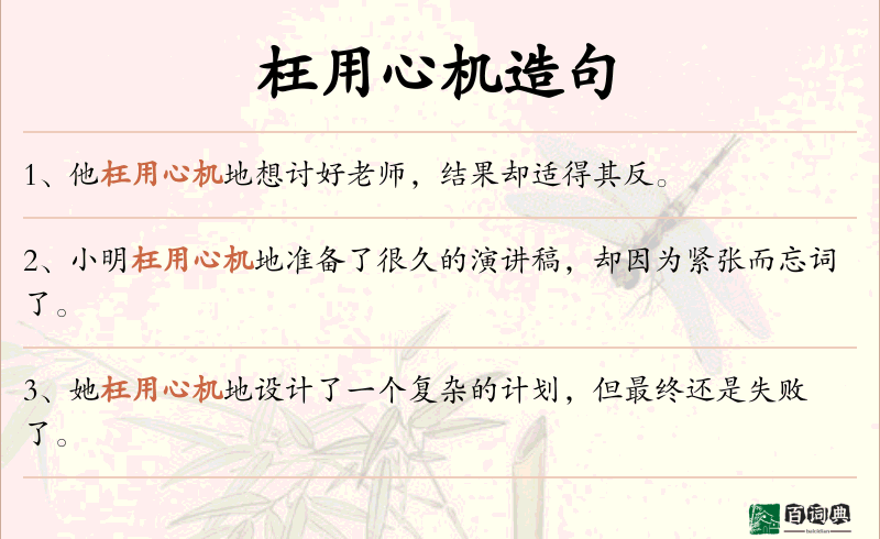 枉用心机