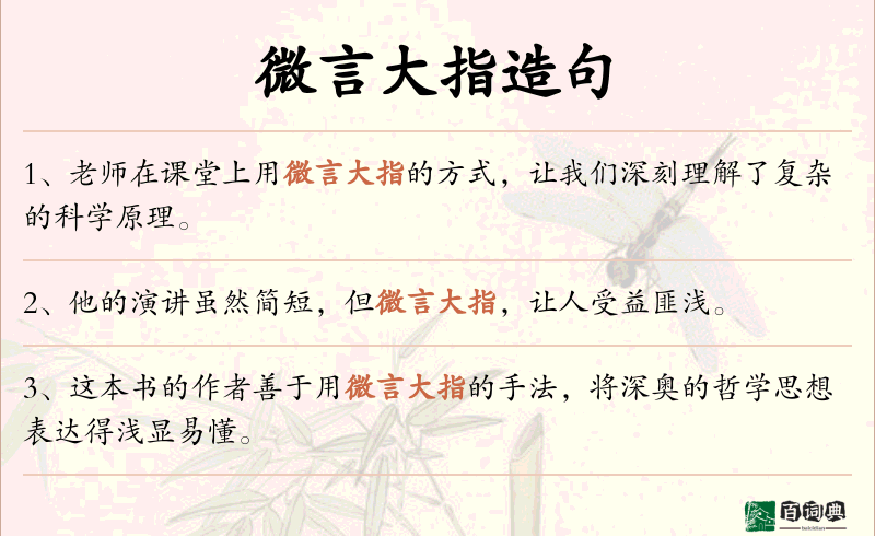 微言大指
