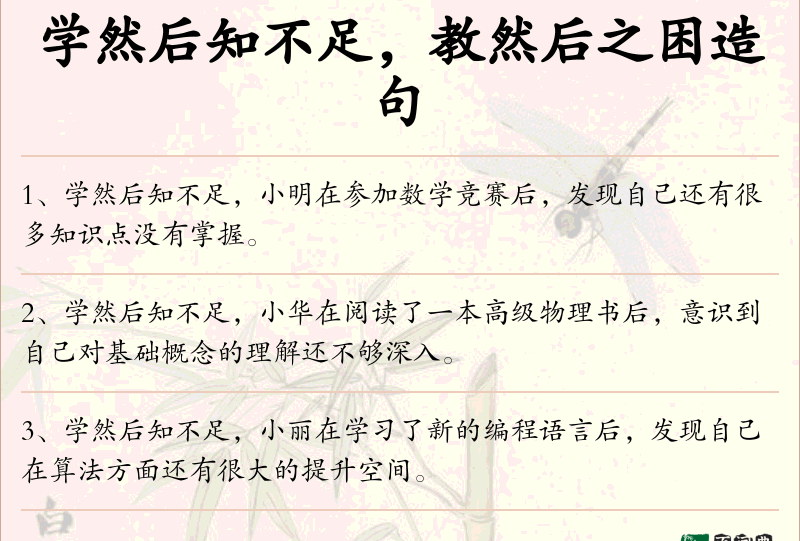 学然后知不足，教然后之困