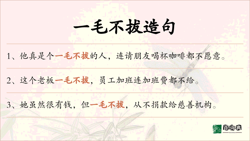 一毛不拔