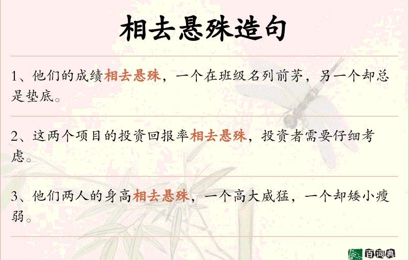相去悬殊