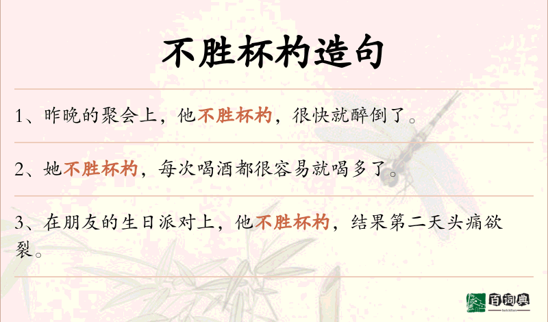 不胜杯杓