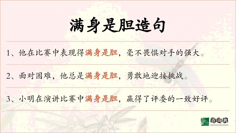 满身是胆