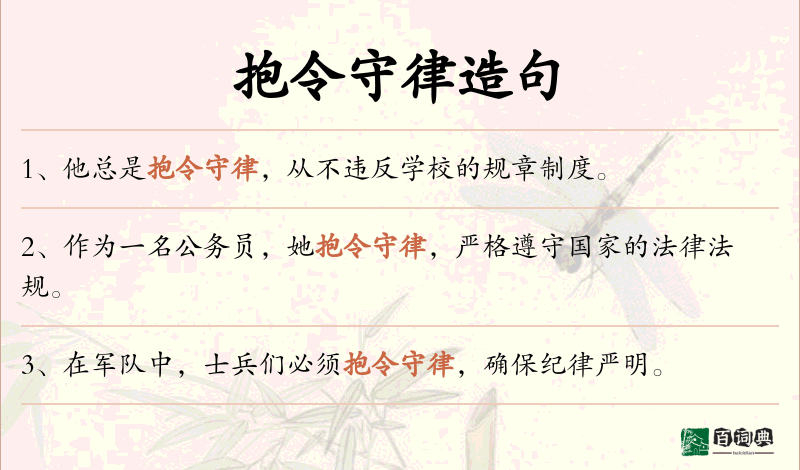 抱令守律