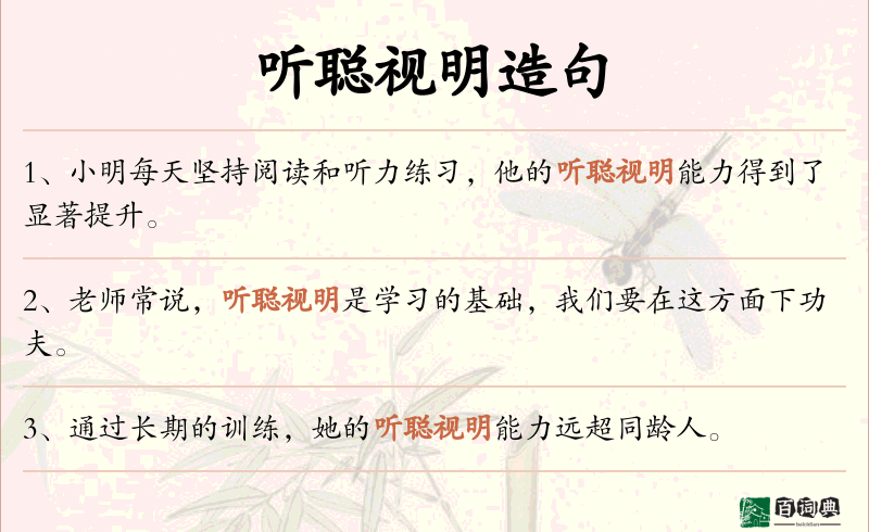 听聪视明