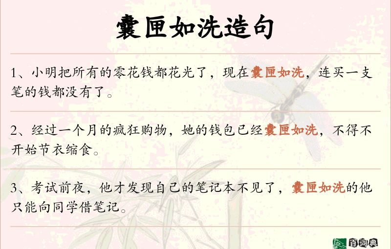 囊匣如洗