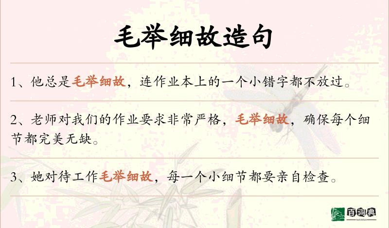 毛举细故