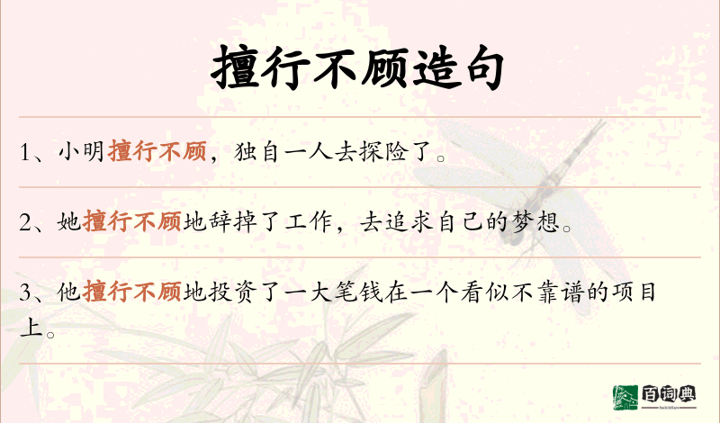 擅行不顾